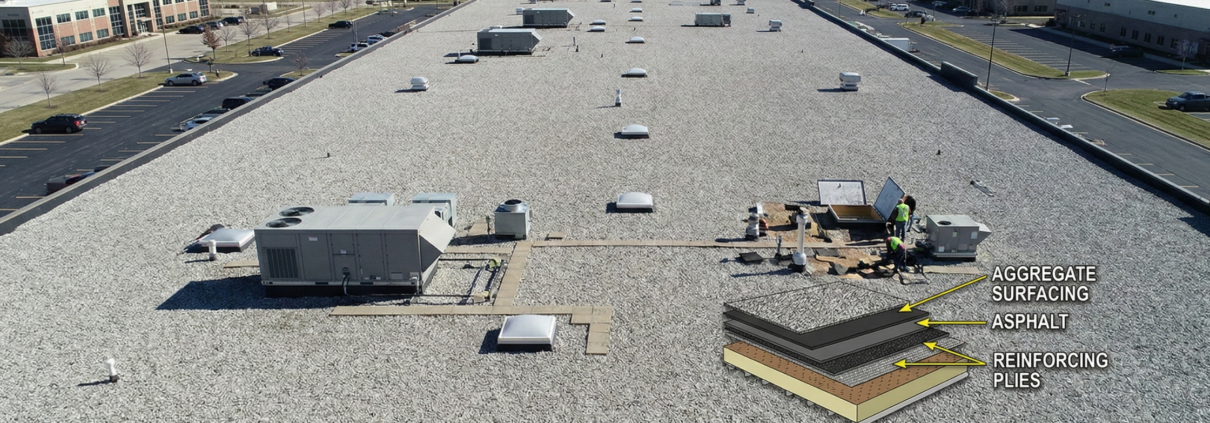 Roofing Tar BUR Flat Roofs